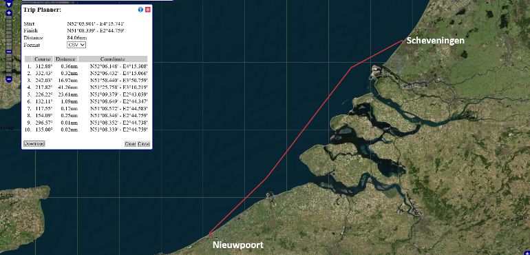 Navigation non-stop de nuit Scheveningen-Nieuwpoort le 16-17 mai
